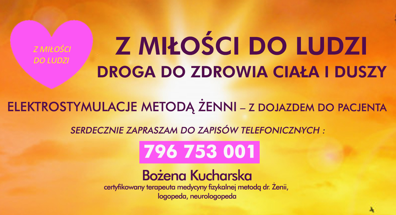 ELEKTROSTYMULACJE METODĄ ŻENNI - metoda Żenni z dojazdem NOWY TARG metoda Żenni z dojazdem NOWY TARG
